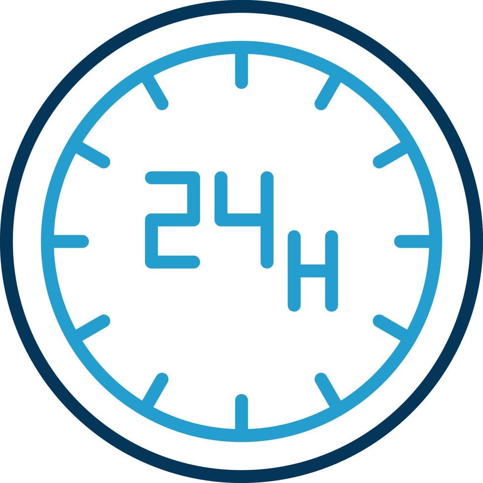 Diseño de icono de vector de 24 horas