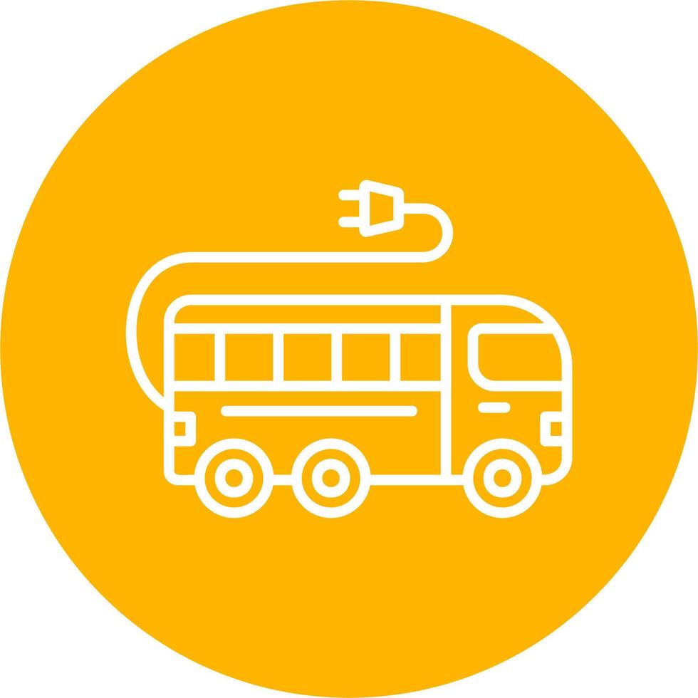 Electric Bus Vector Icon