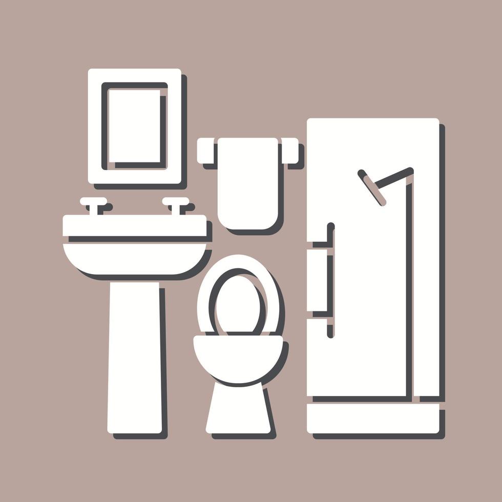 icono de vector de baño