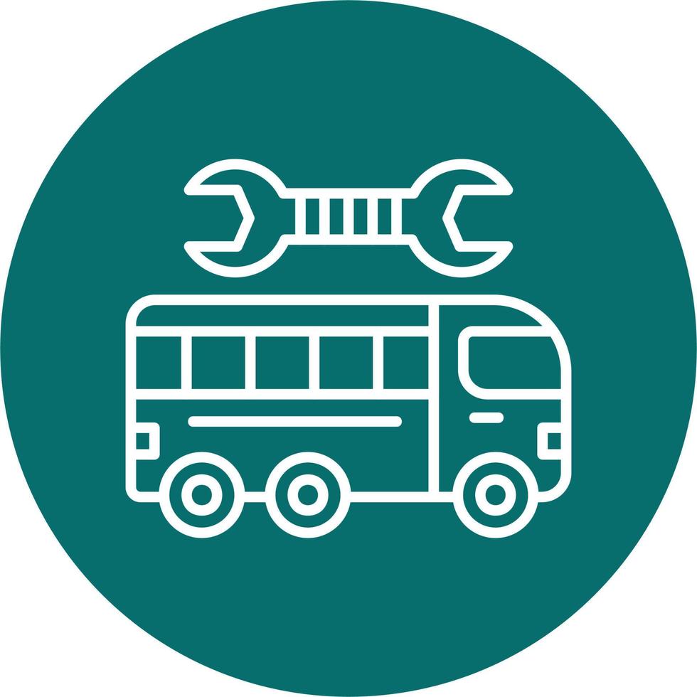 Repairing Bus Vector Icon