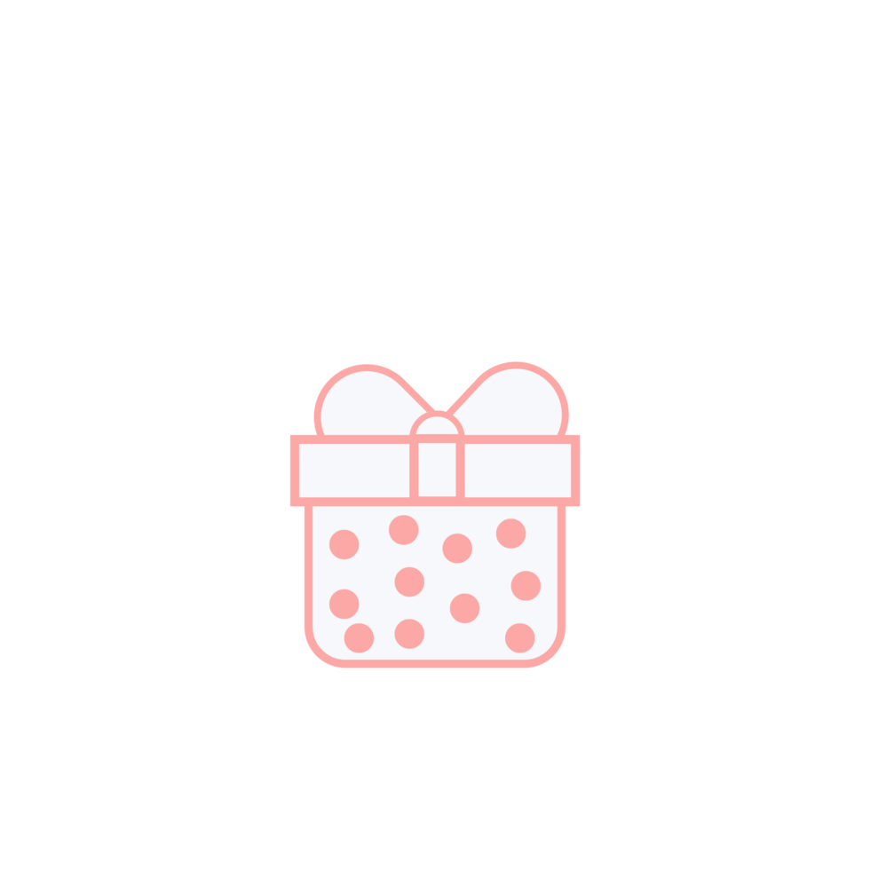 rosado regalo caja con punteado png