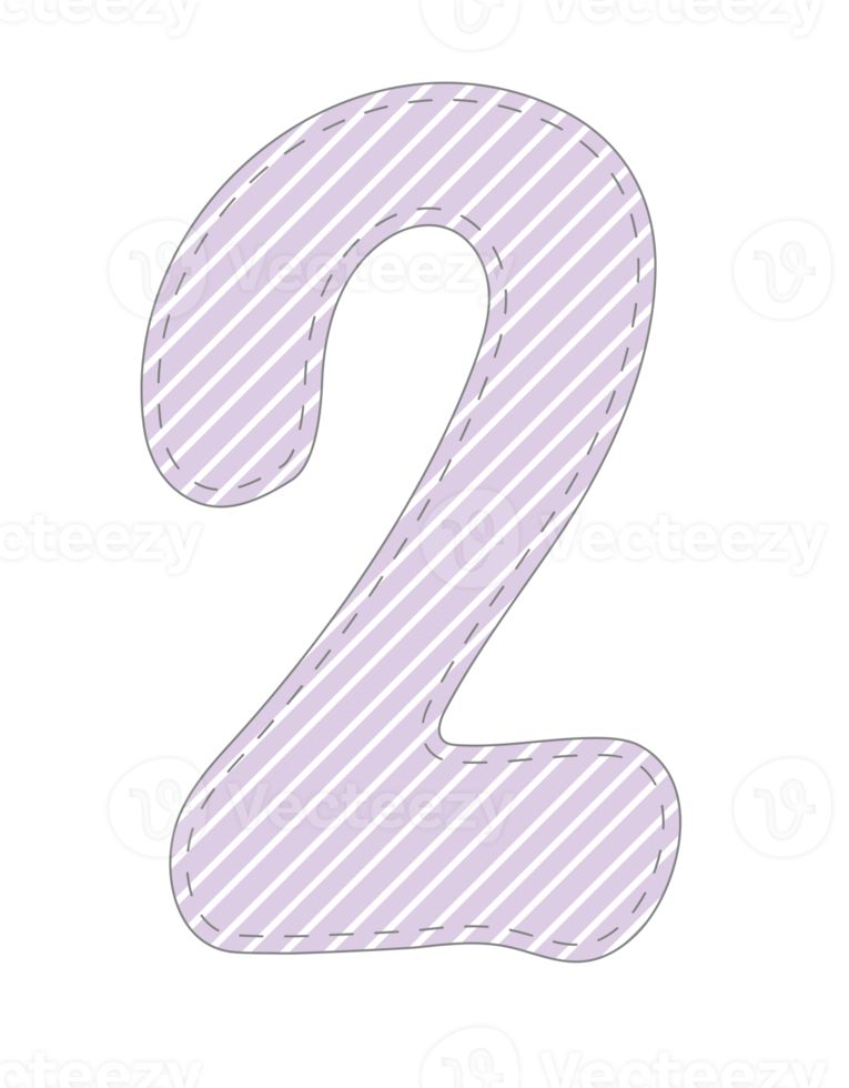 Cute Pastel Number png