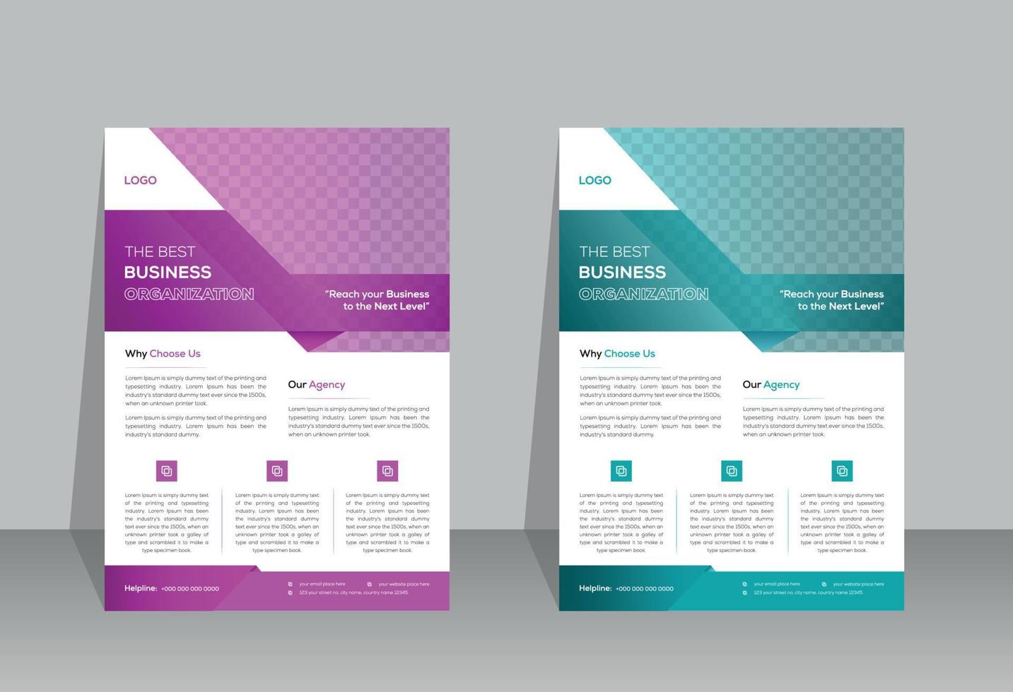 Professional corporate business flyer design template vector