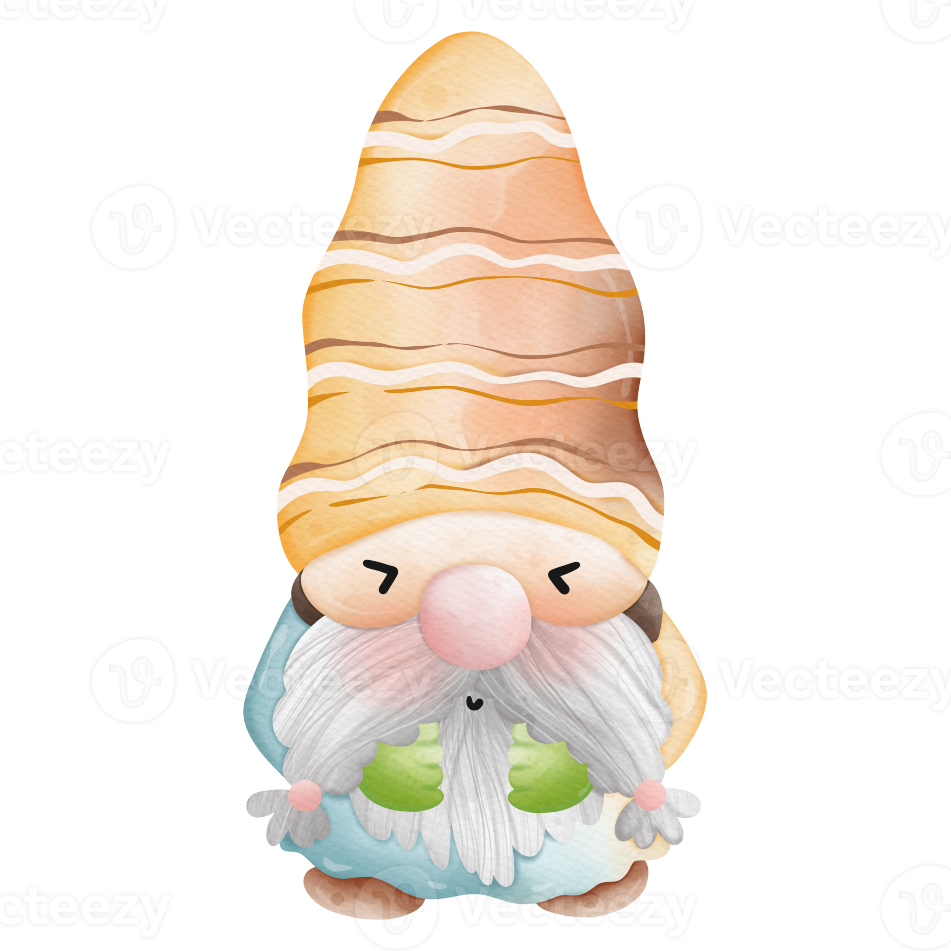 Watercolor cute easter gnome, bunny gnome, Rabbit Gnome Easter Elements