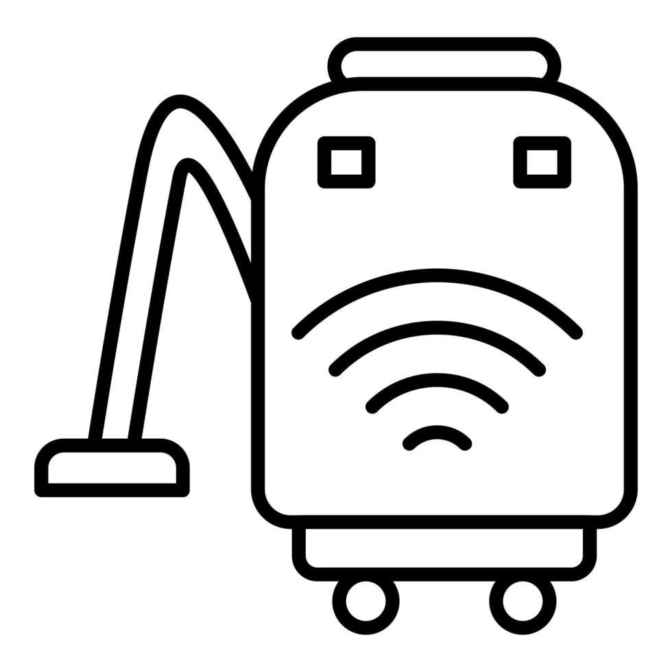 Smart Vecuum Cleaner Icon Style vector