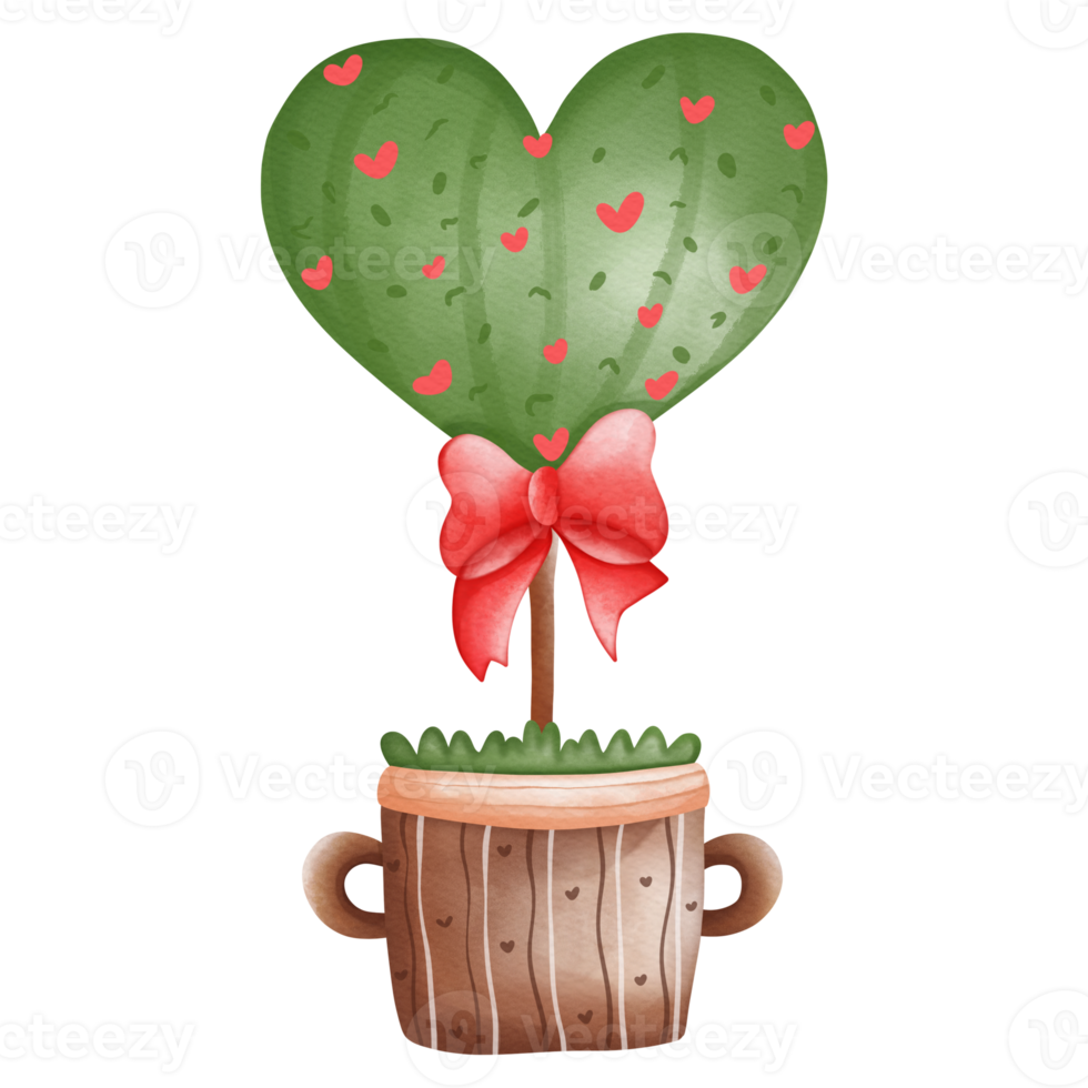 Watercolor Heart balloon, Balloon of Love, Valentine's Day Heart Balloon, Valentine Element png