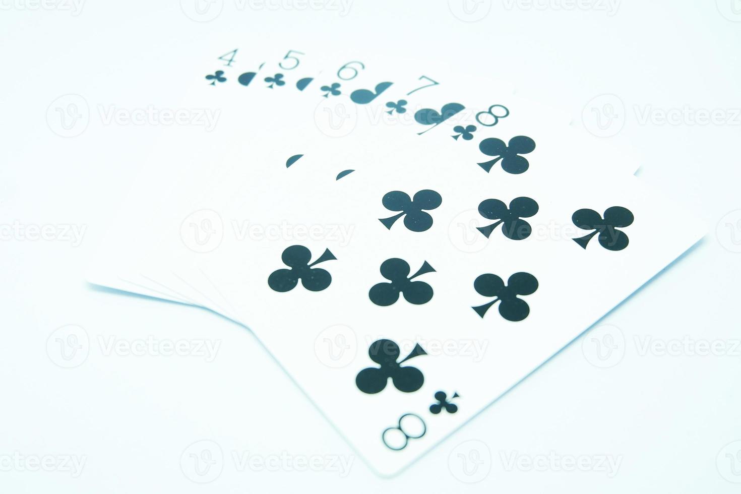 straight flush of clubs in poker, four until eight photo