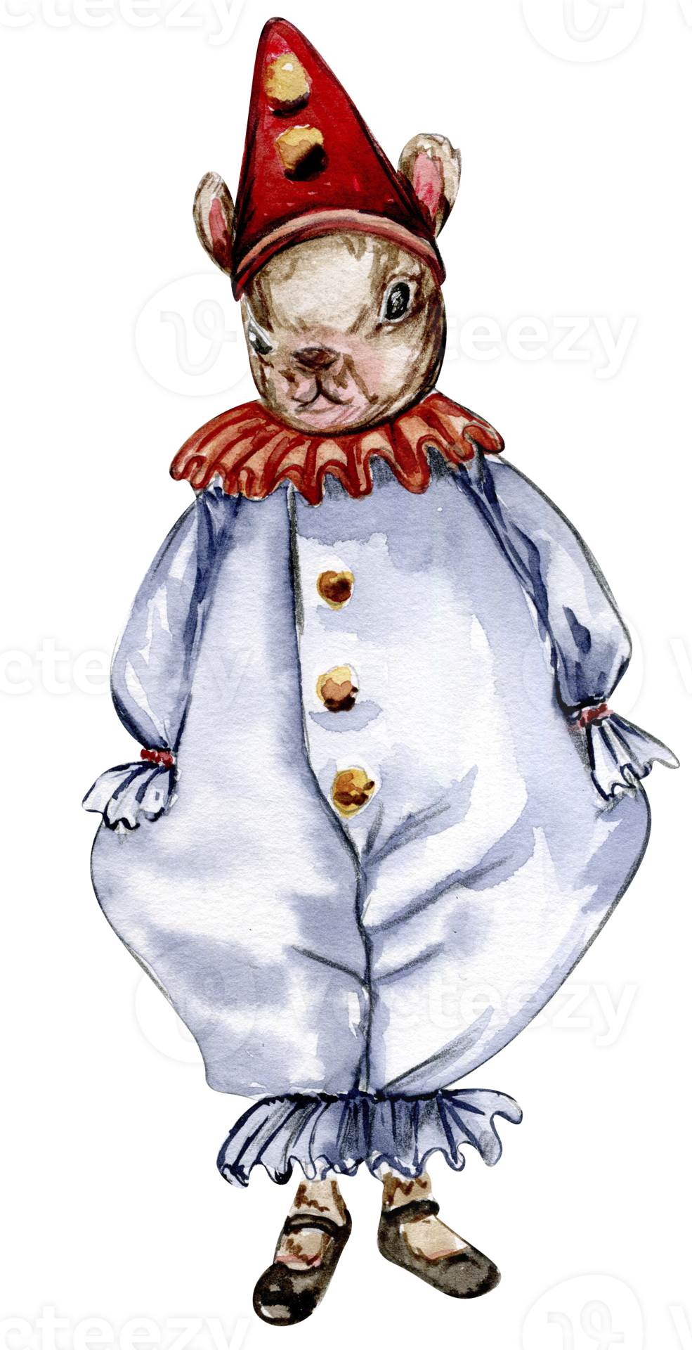 Aquarell Hand Zirkus Mäuse Jahrgang Stil. perfekt zum