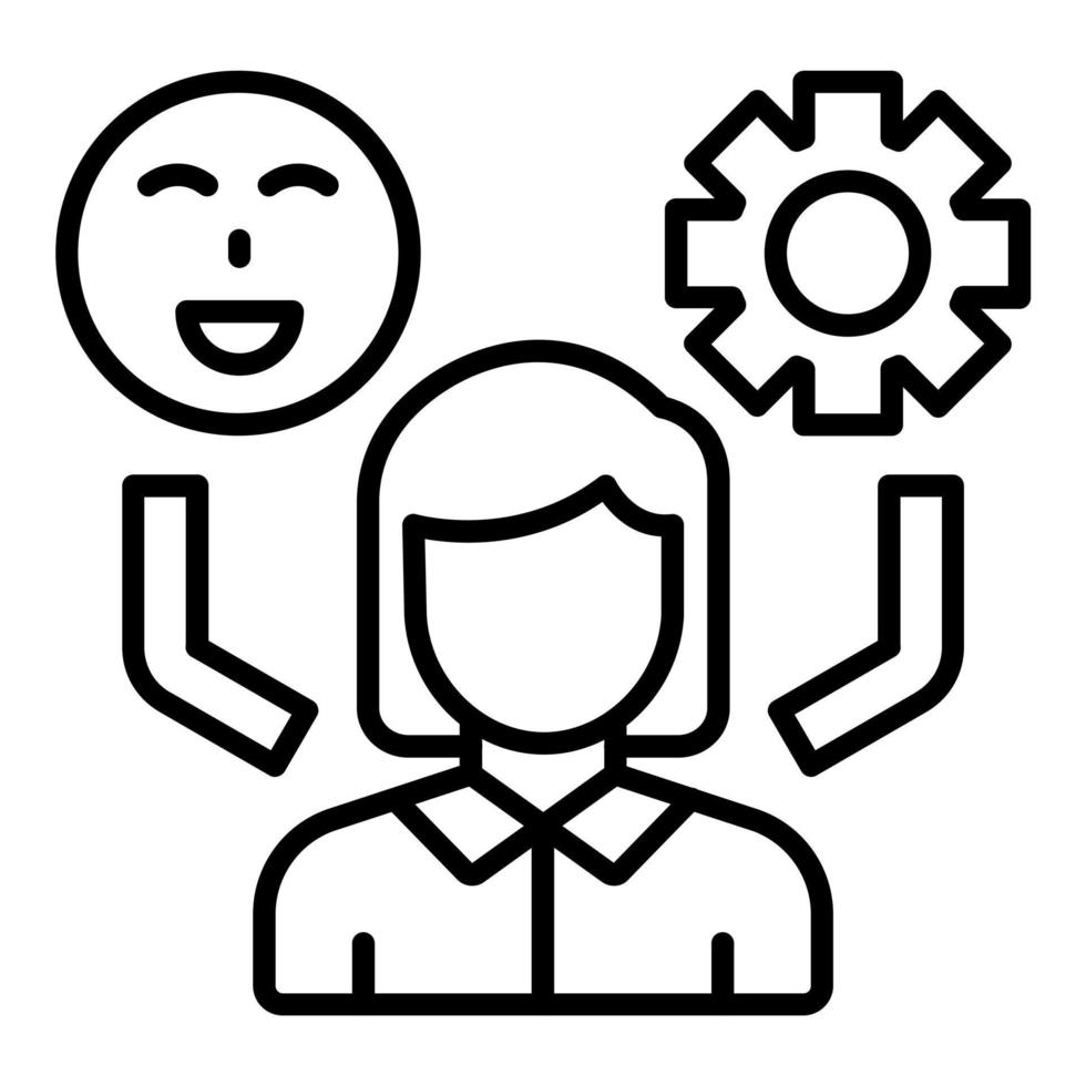 Stress Management Icon Style vector