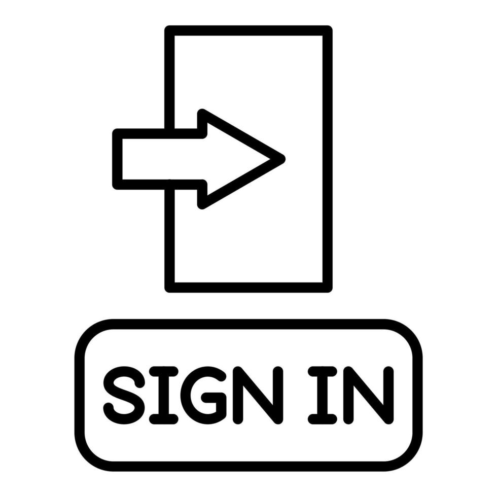 Sign In Icon Style vector