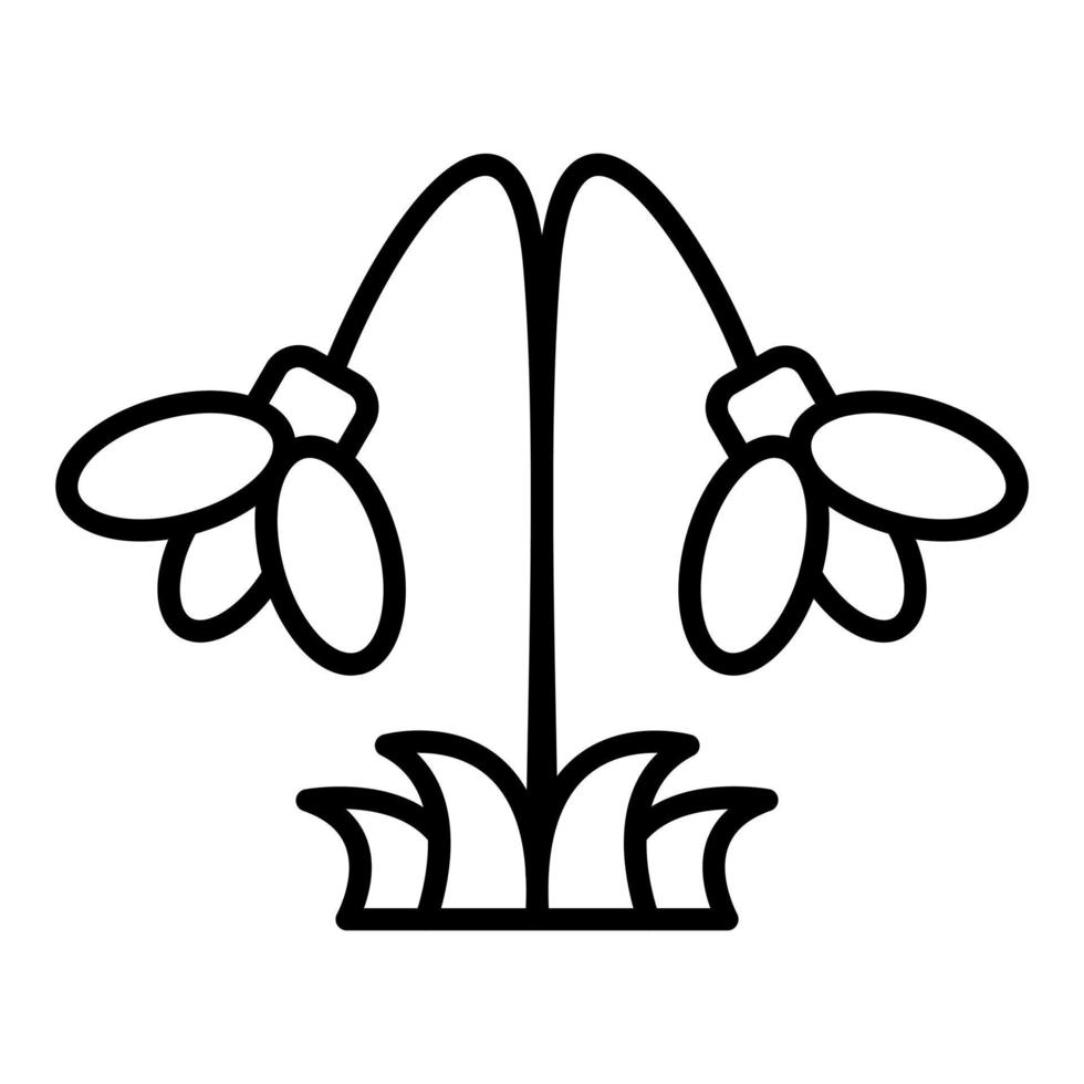 campanilla de febrero icono estilo vector