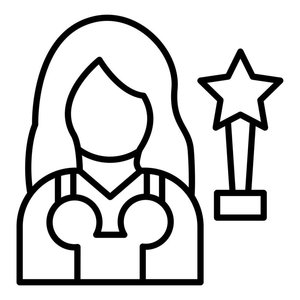 Actress Icon Style vector