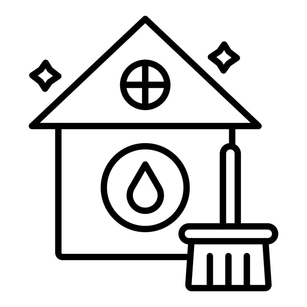Water Damage Cleaning Icon Style vector