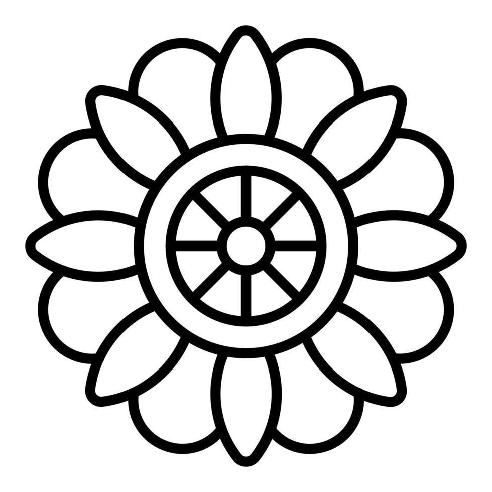 Floral Design Icon Style vector