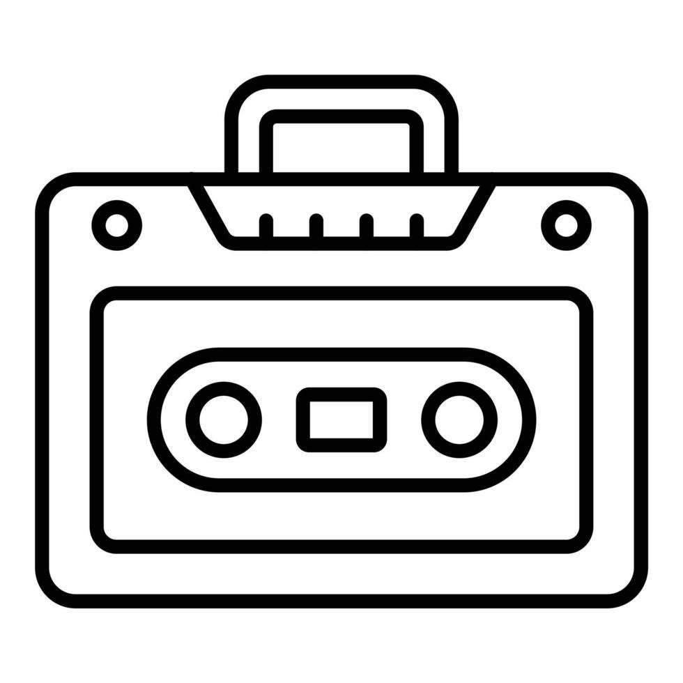 Cassette Player Icon Style vector