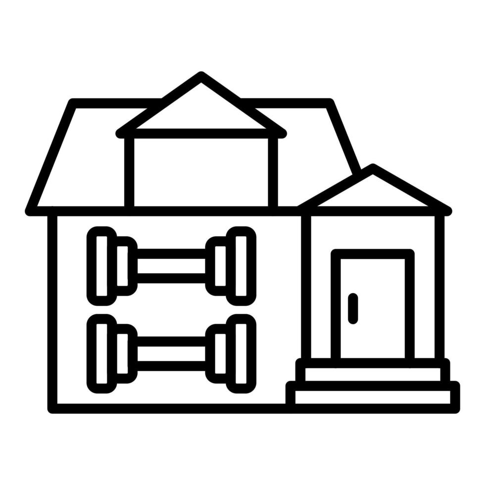 Home Workout Icon Style vector