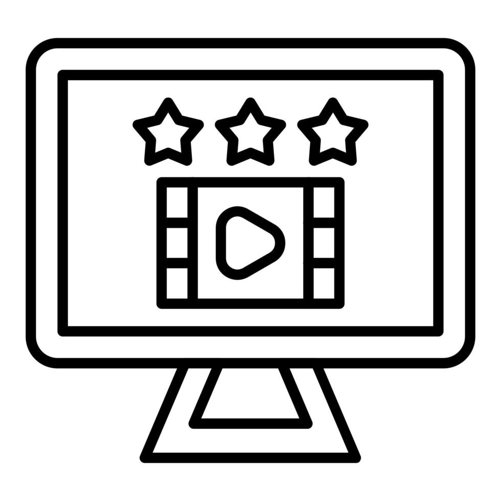 vídeo revisión icono estilo vector