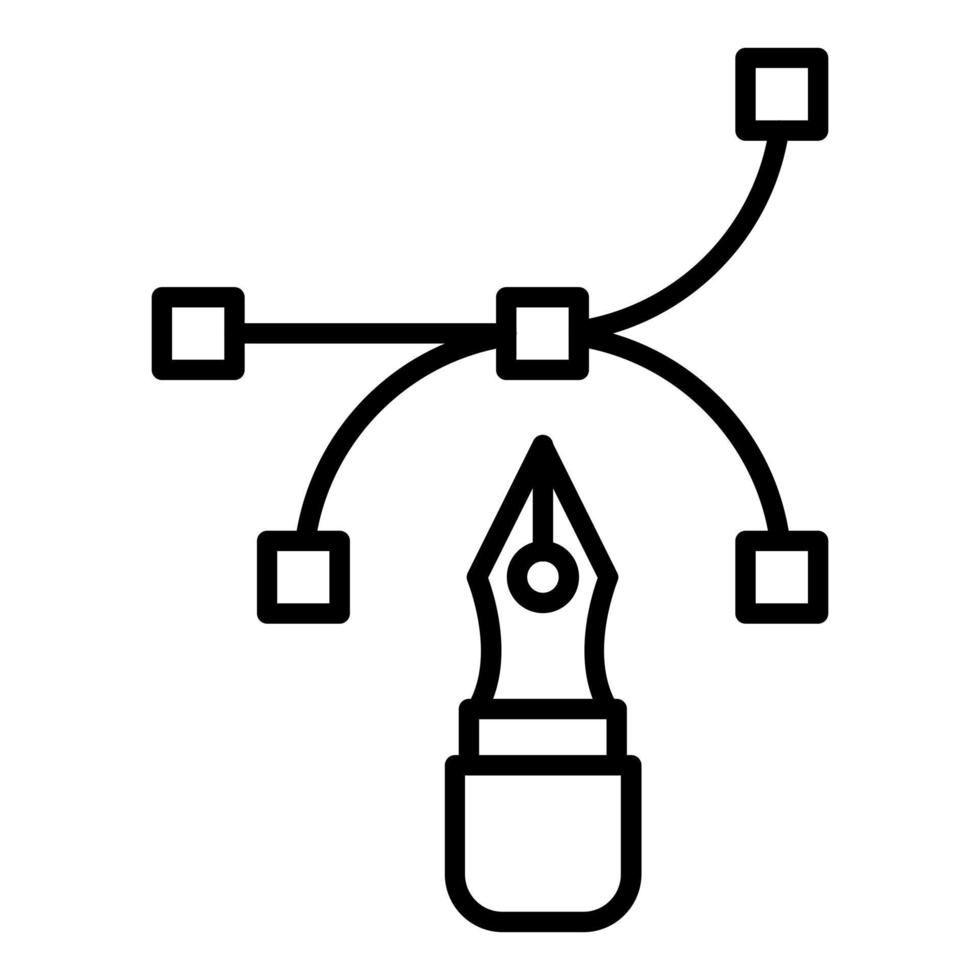 Arch Point And Pen Icon Style vector