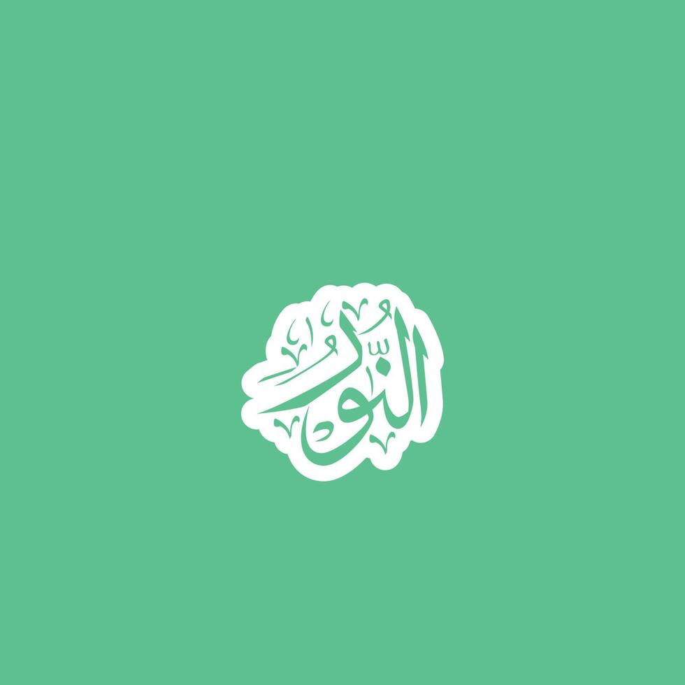 Allah's Name with meaning in Arabic Calligraphy Style vector