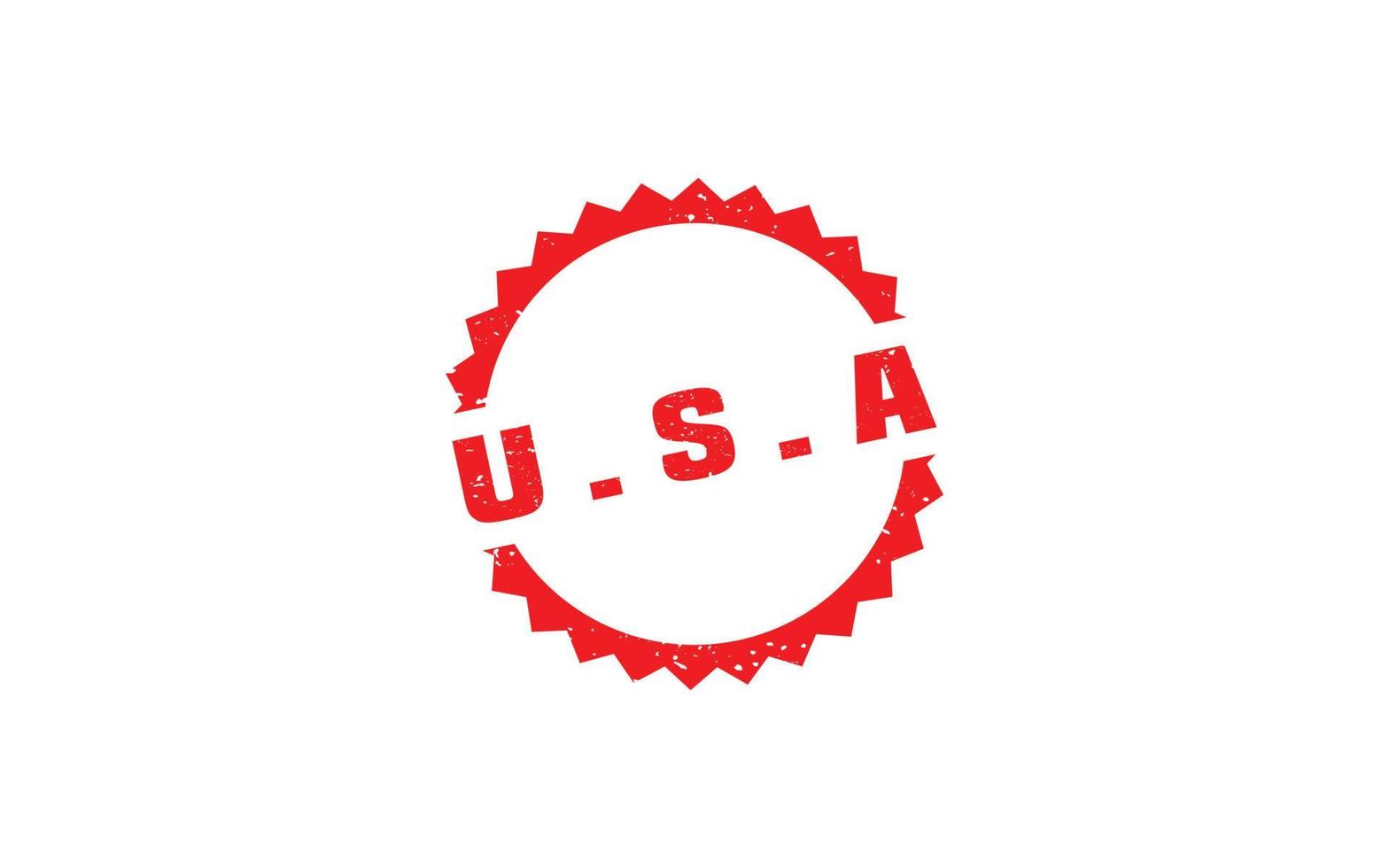 American USA stamp rubber with grunge style on white background vector