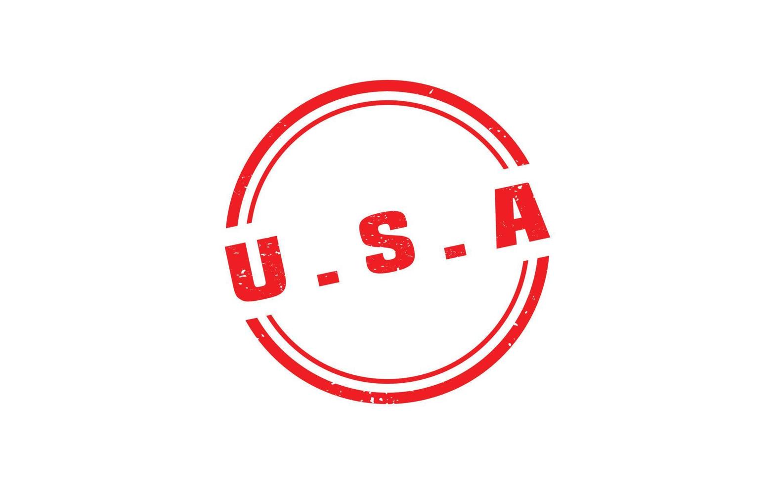 American USA stamp rubber with grunge style on white background vector