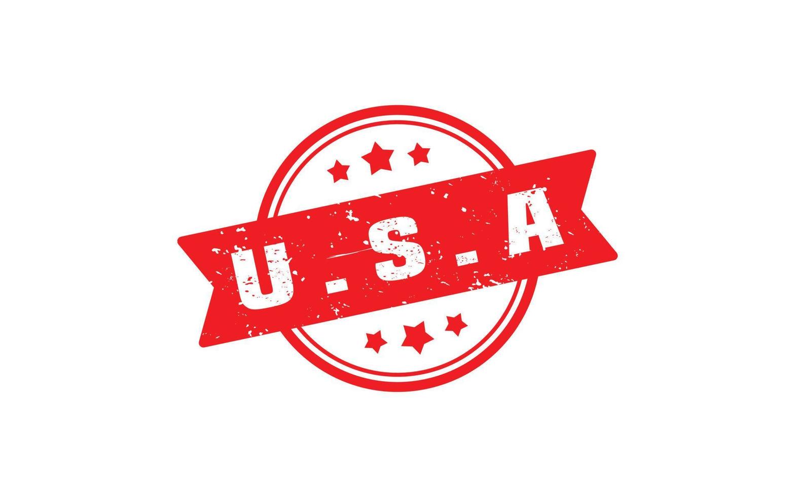 American USA stamp rubber with grunge style on white background vector