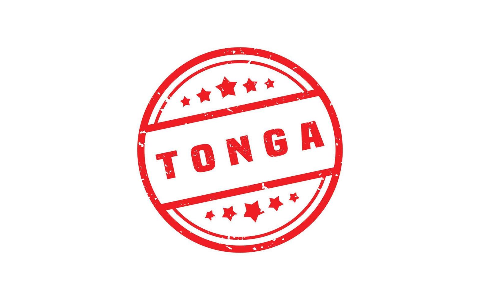 Tonga stamp rubber with grunge style on white background vector