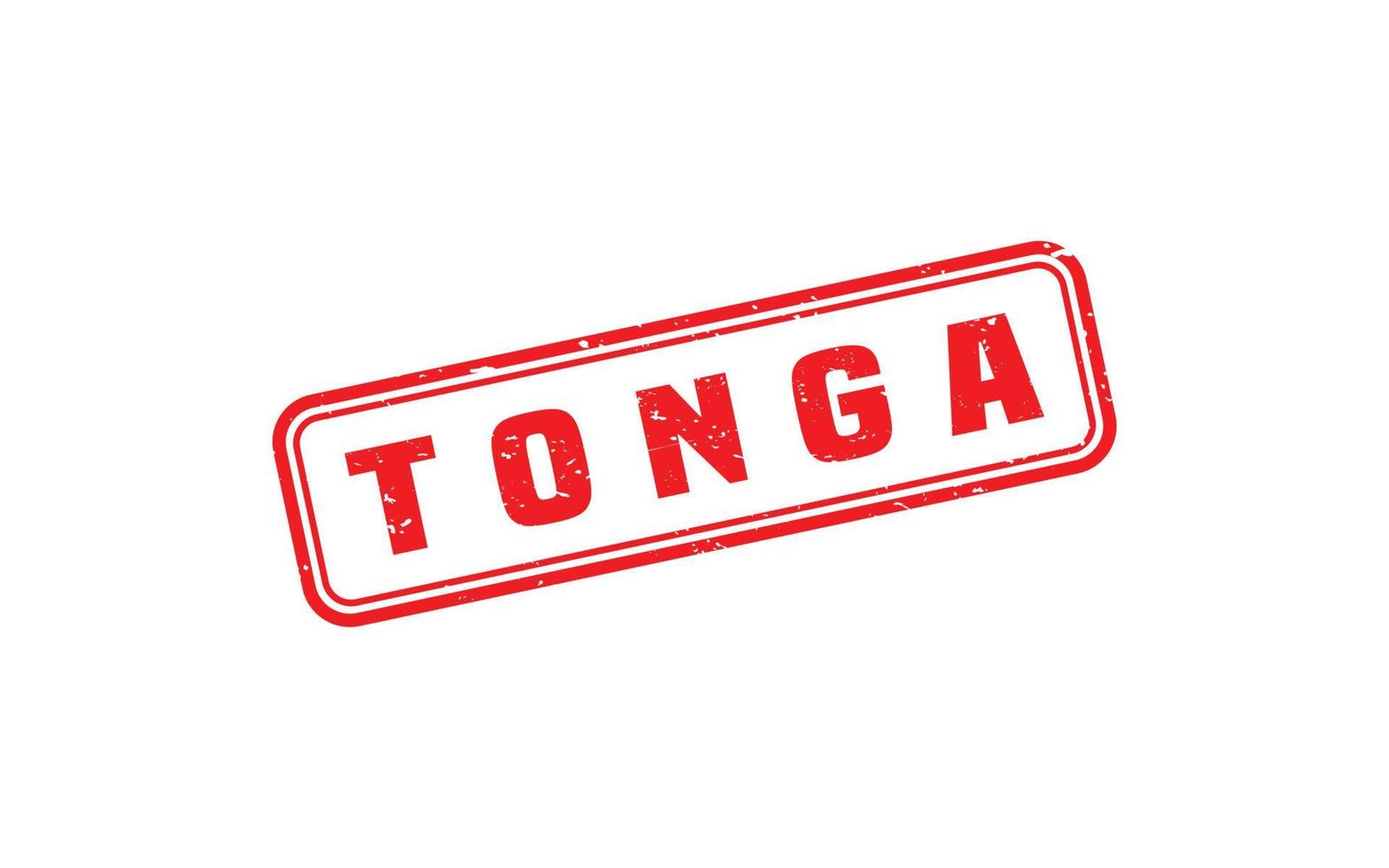 Tonga stamp rubber with grunge style on white background vector