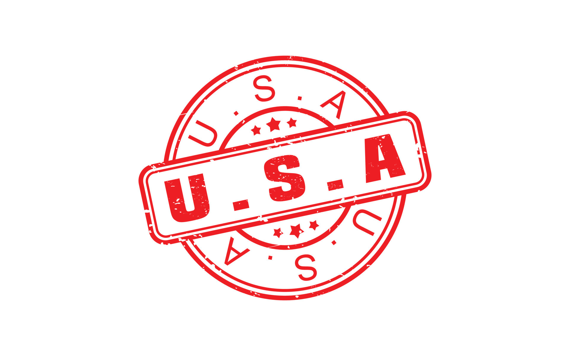 American USA stamp rubber with grunge style on white background