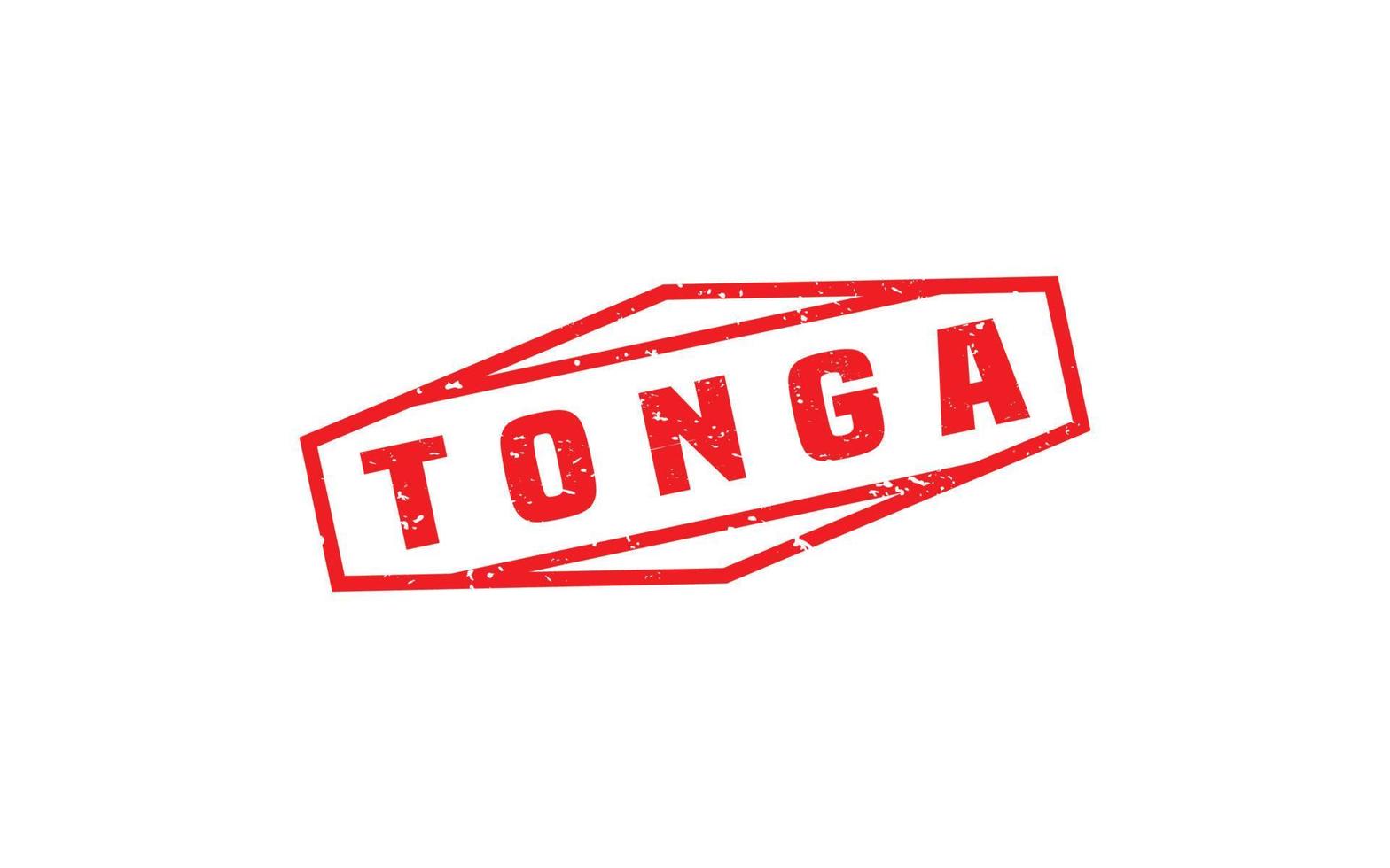 Tonga stamp rubber with grunge style on white background vector