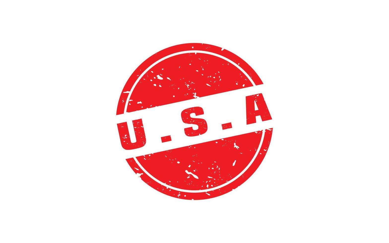 American USA stamp rubber with grunge style on white background vector