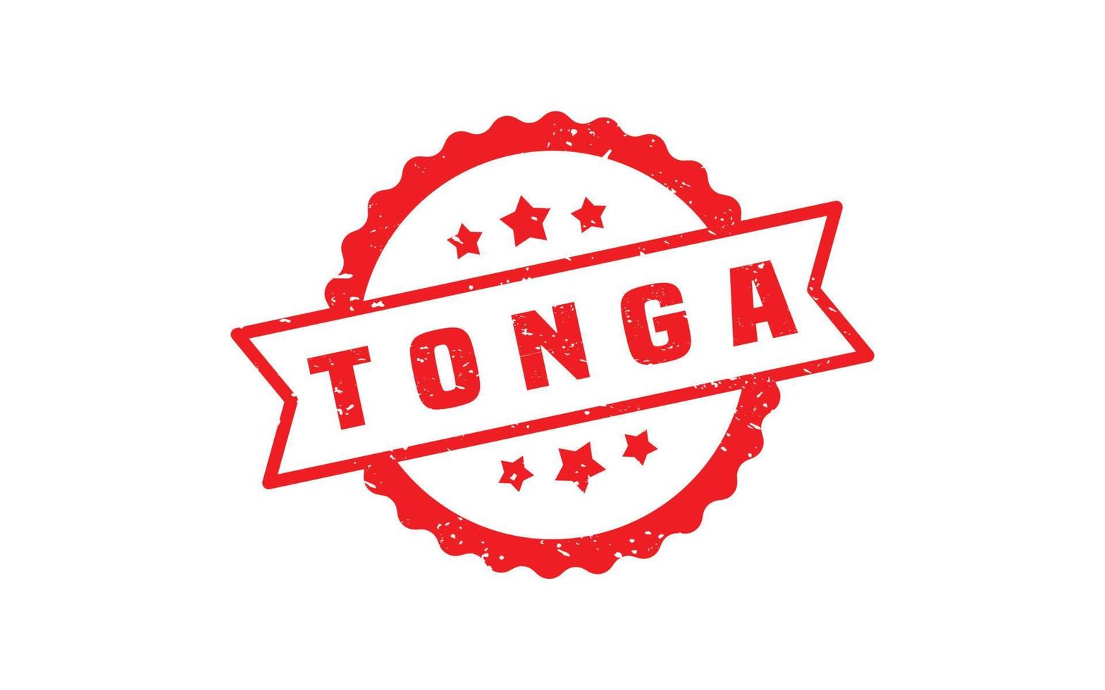 Tonga stamp rubber with grunge style on white background vector