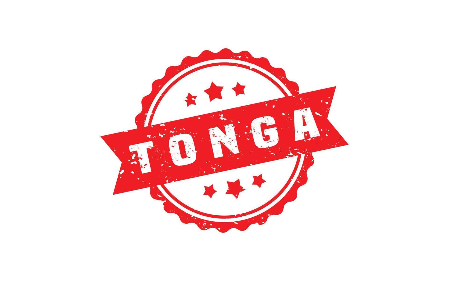 Tonga stamp rubber with grunge style on white background vector