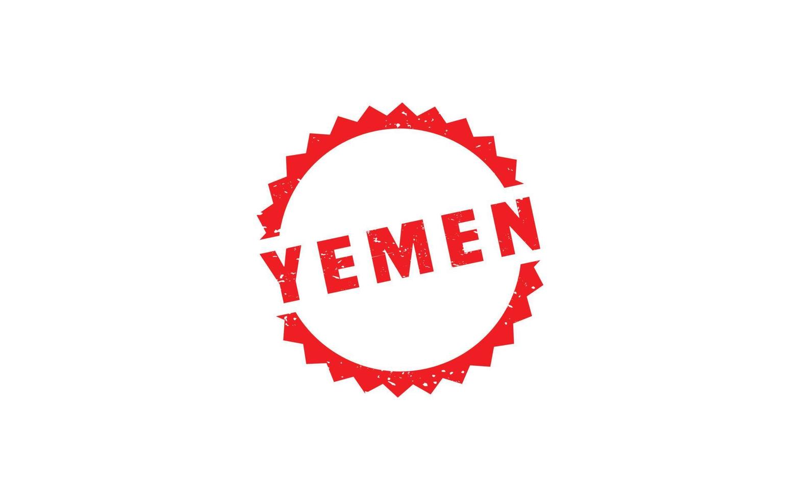 YEMEN stamp rubber with grunge style on white background vector