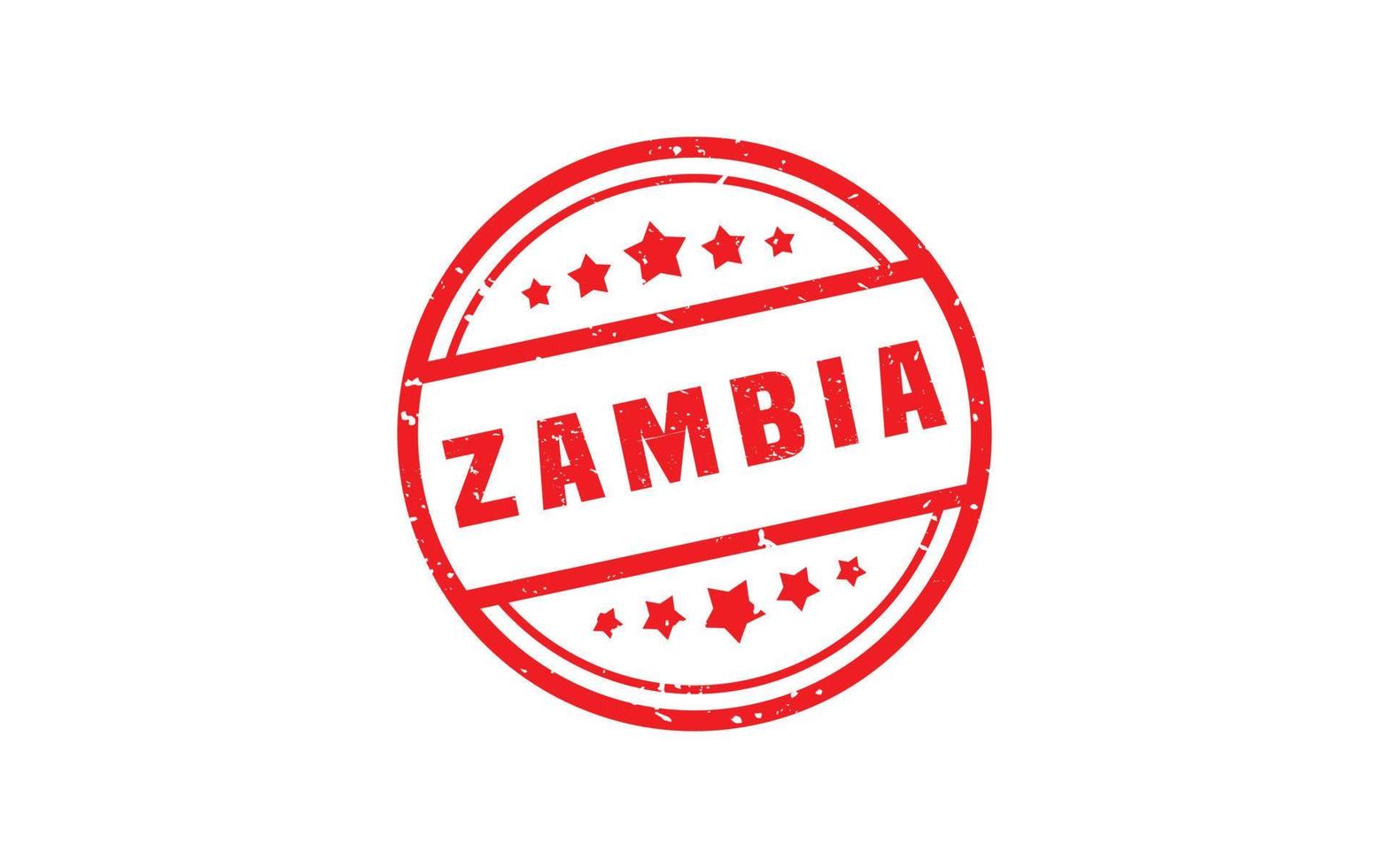 Zambia sello caucho con grunge estilo en blanco antecedentes vector