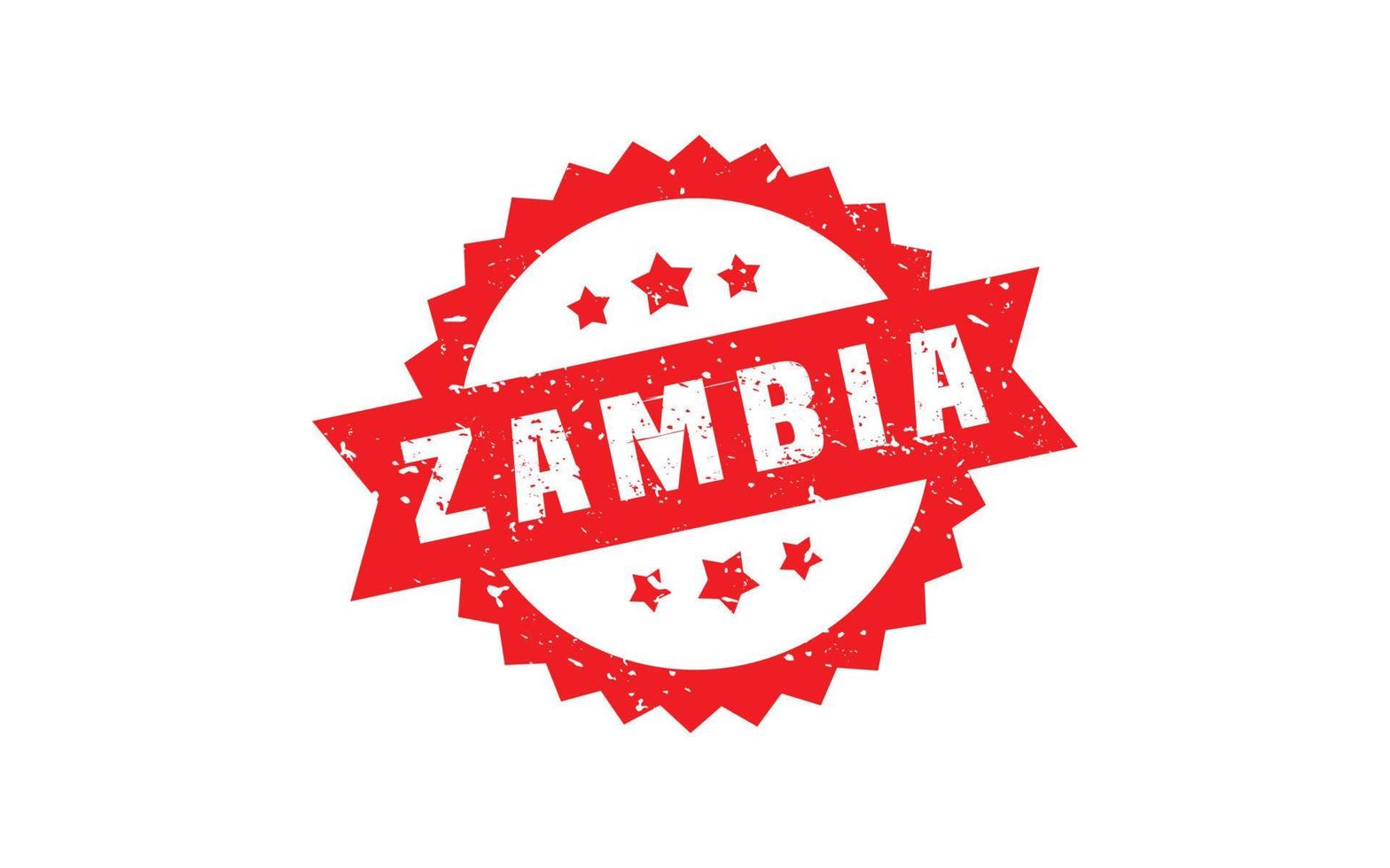ZAMBIA stamp rubber with grunge style on white background vector