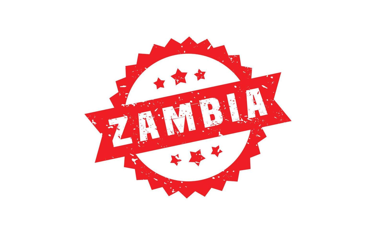 Zambia sello caucho con grunge estilo en blanco antecedentes vector