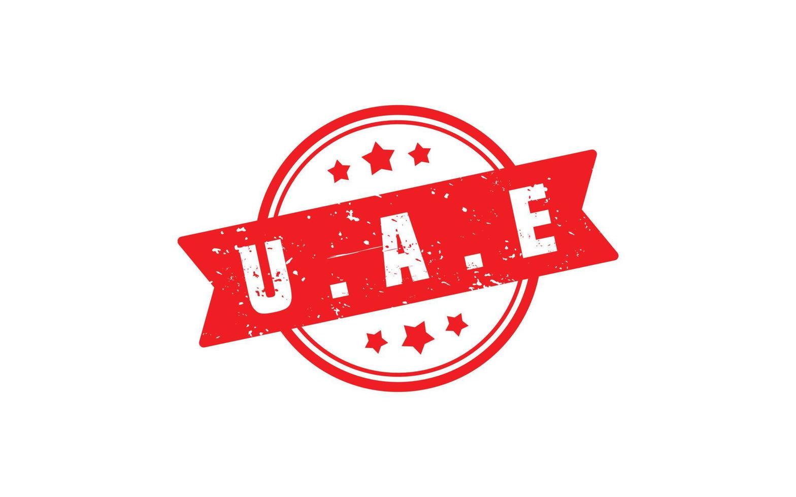 UAE stamp rubber with grunge style on white background vector