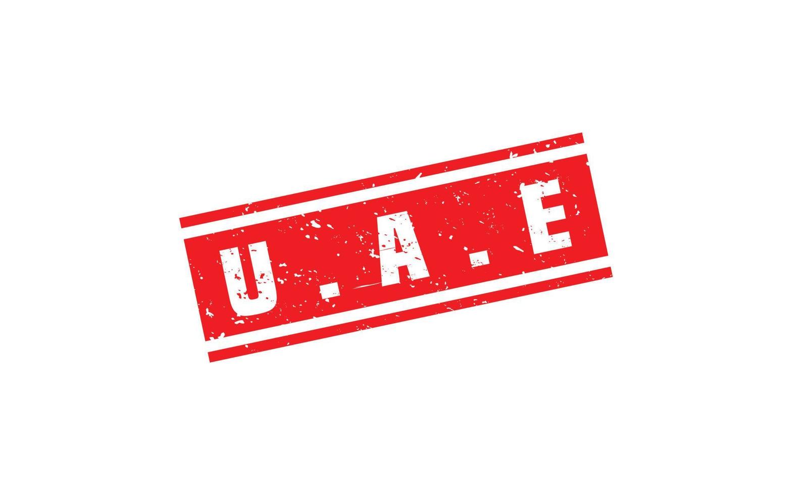 UAE stamp rubber with grunge style on white background vector