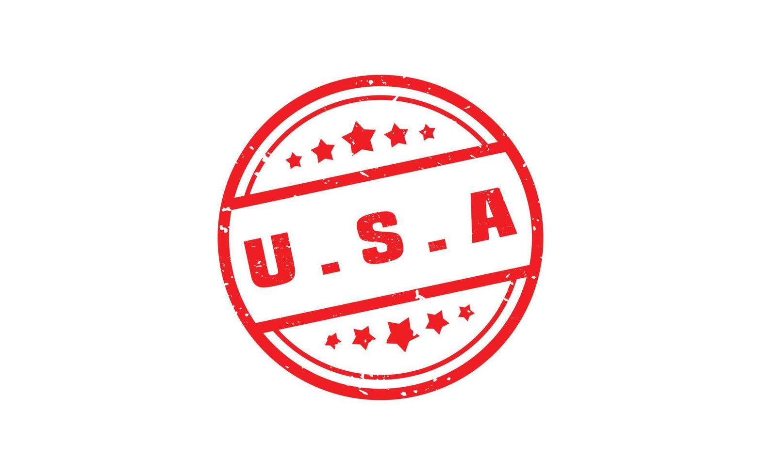 American USA stamp rubber with grunge style on white background vector