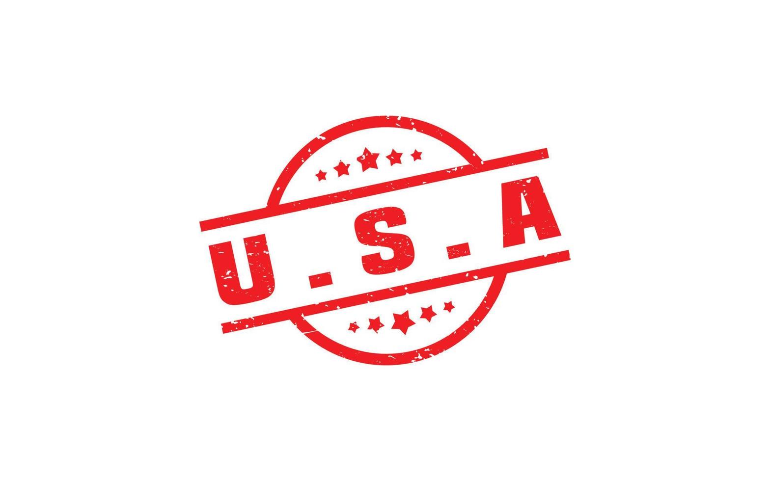 American USA stamp rubber with grunge style on white background vector