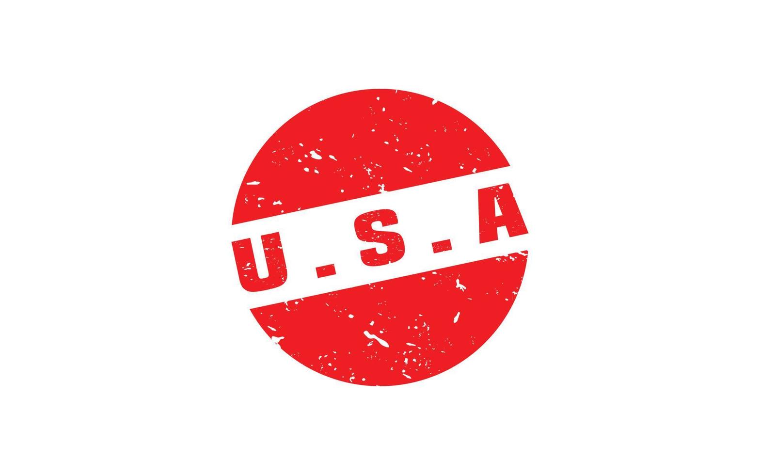 American USA stamp rubber with grunge style on white background vector