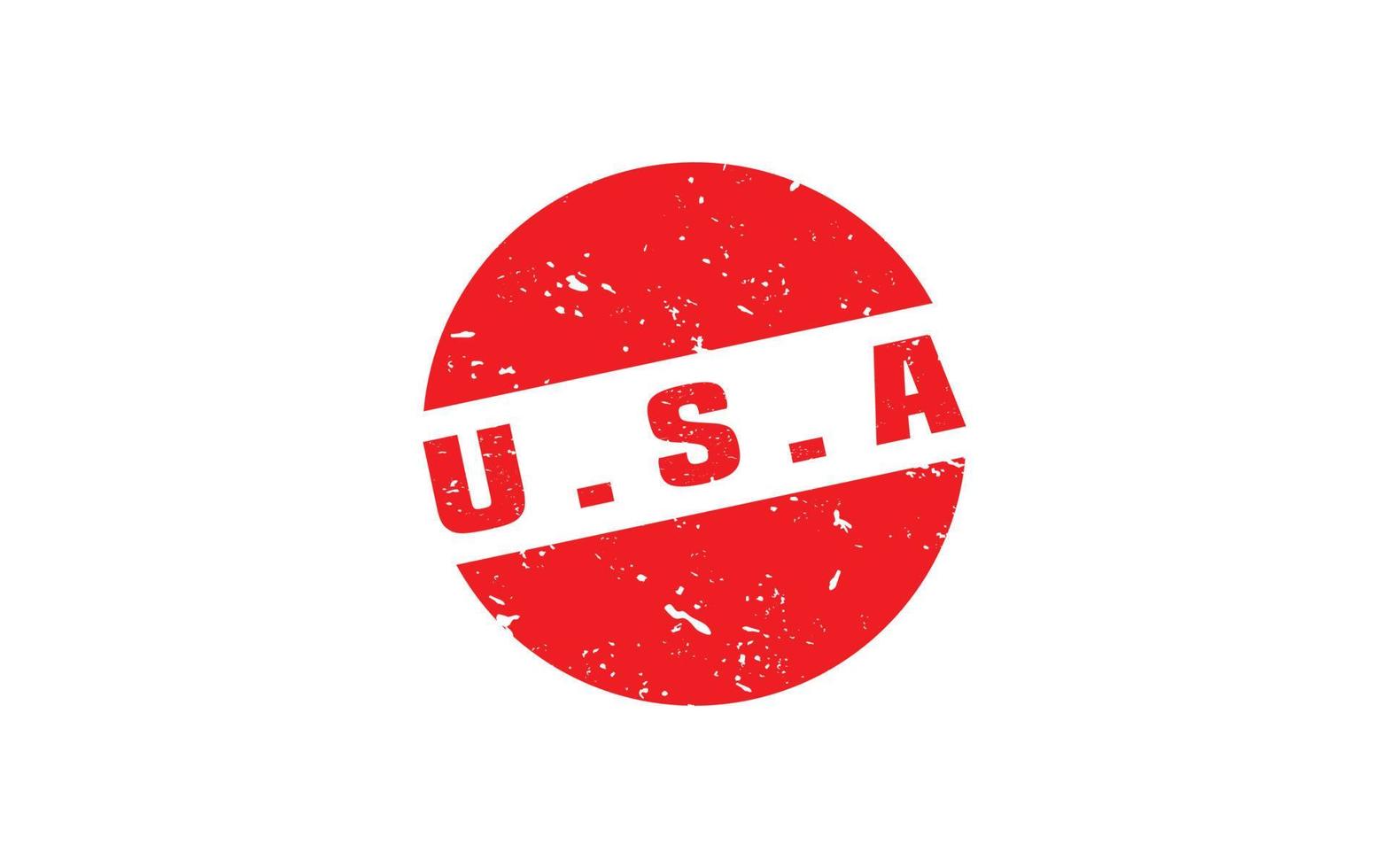 American USA stamp rubber with grunge style on white background vector