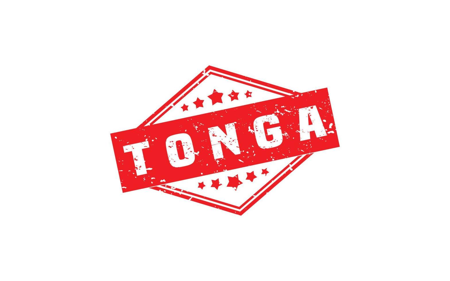 Tonga stamp rubber with grunge style on white background vector