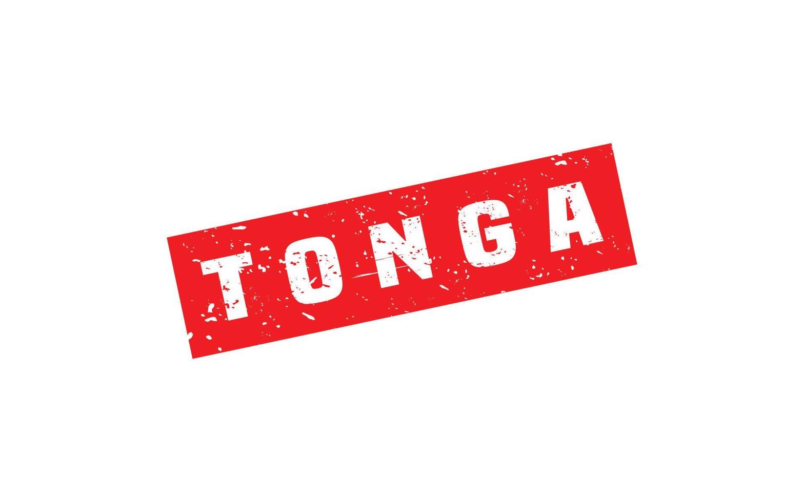 Tonga stamp rubber with grunge style on white background vector