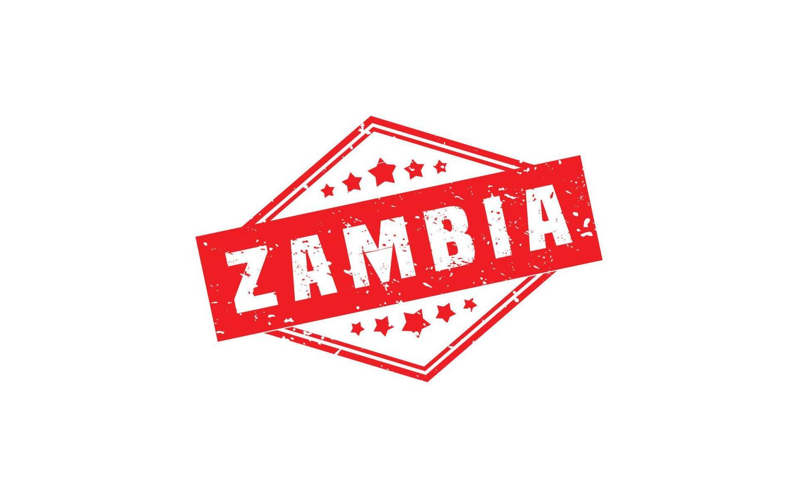 ZAMBIA stamp rubber with grunge style on white background vector