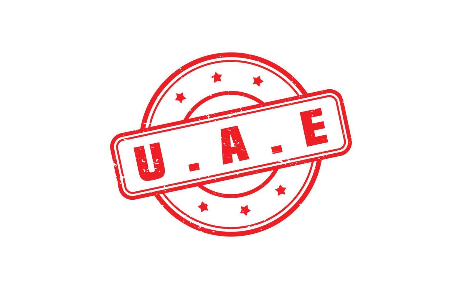 UAE stamp rubber with grunge style on white background vector