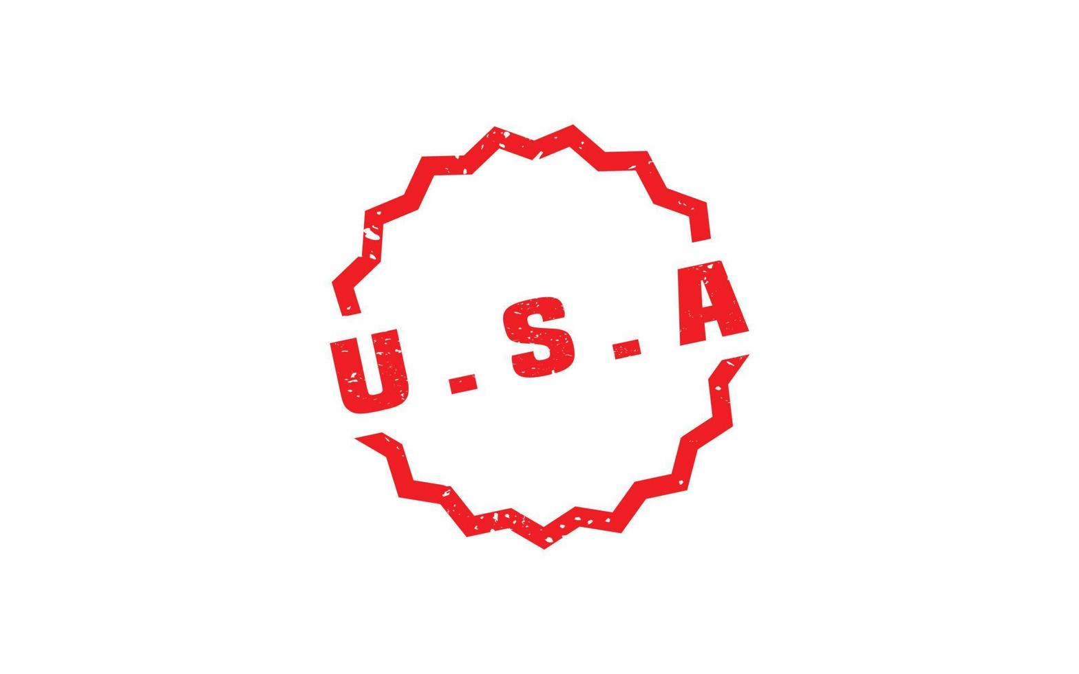 American USA stamp rubber with grunge style on white background vector