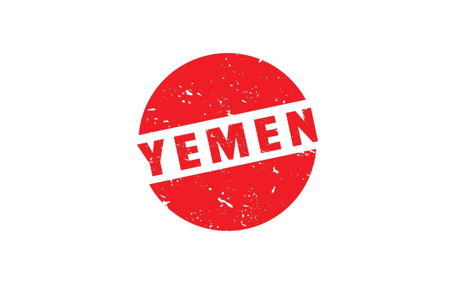 YEMEN stamp rubber with grunge style on white background vector