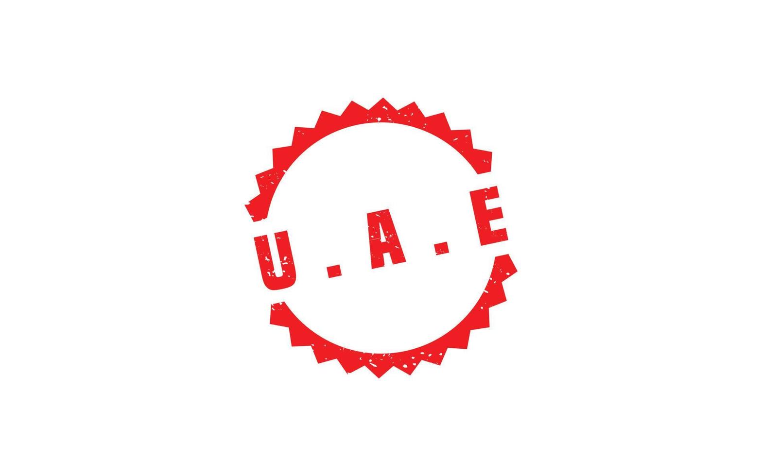 UAE stamp rubber with grunge style on white background vector